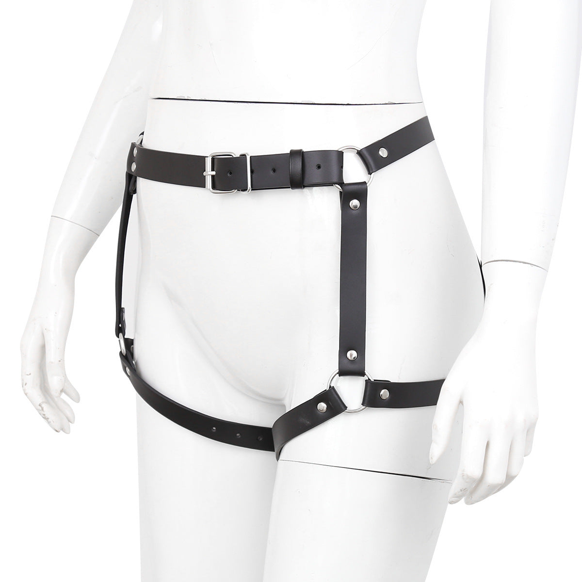 Appeal Bondage Leather Alternative Flirting Shorts With Handcuffs – Bondage & Restraints