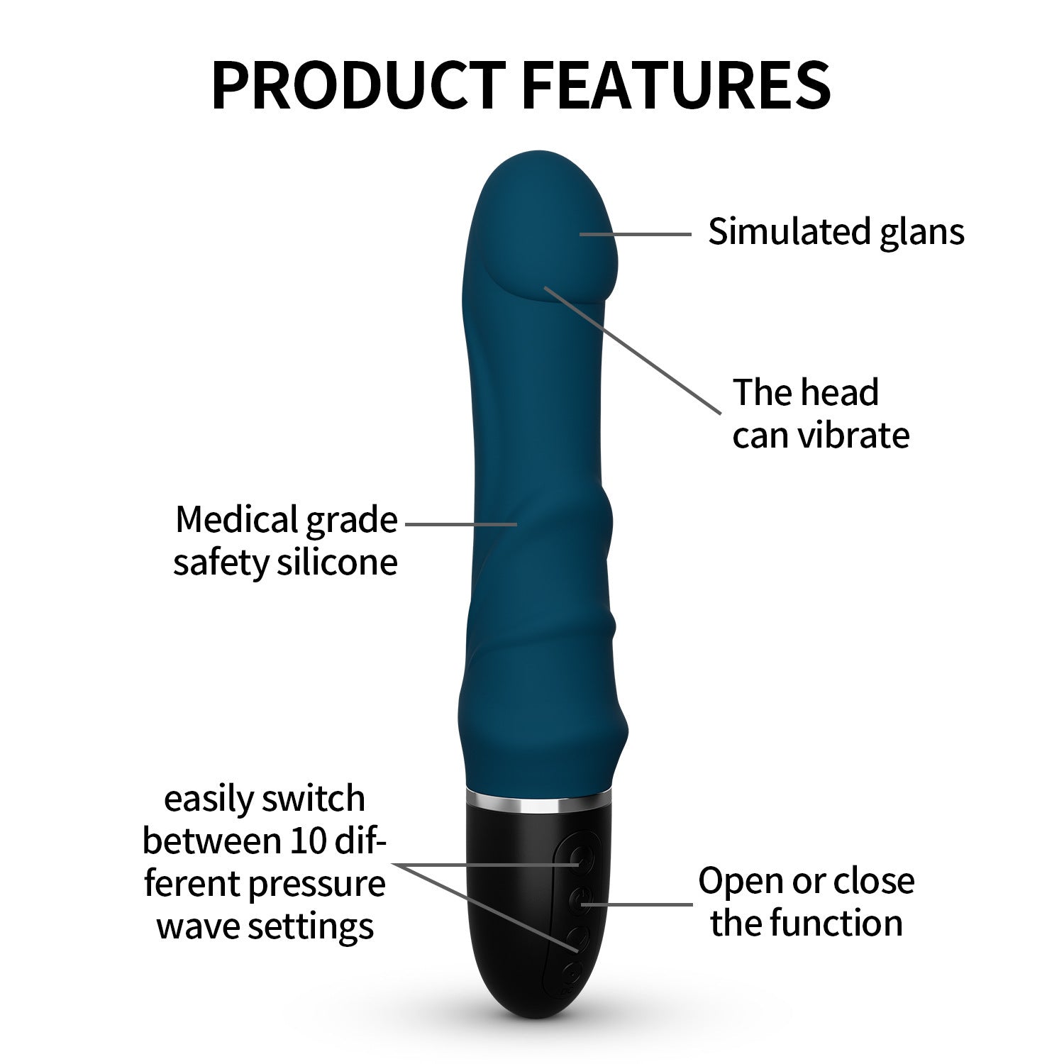 Helioestra™ Multi-Speed AV Wand Vibrator – Silicone for Couples Teasing – Vibrators