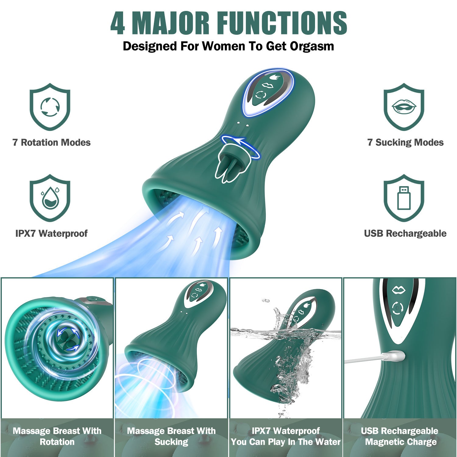 Driftify™ Waterproof Massager – Silicone for Discreet Public Play – Lubes & Essentials