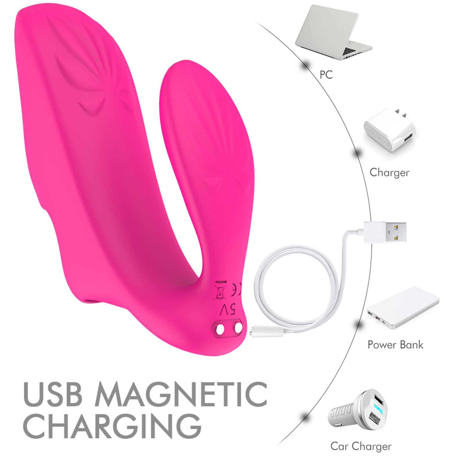 Auraium™ USB-Rechargeable Panty Vibrator – PU Leather for Hands-Free Stimulation – Vibrators