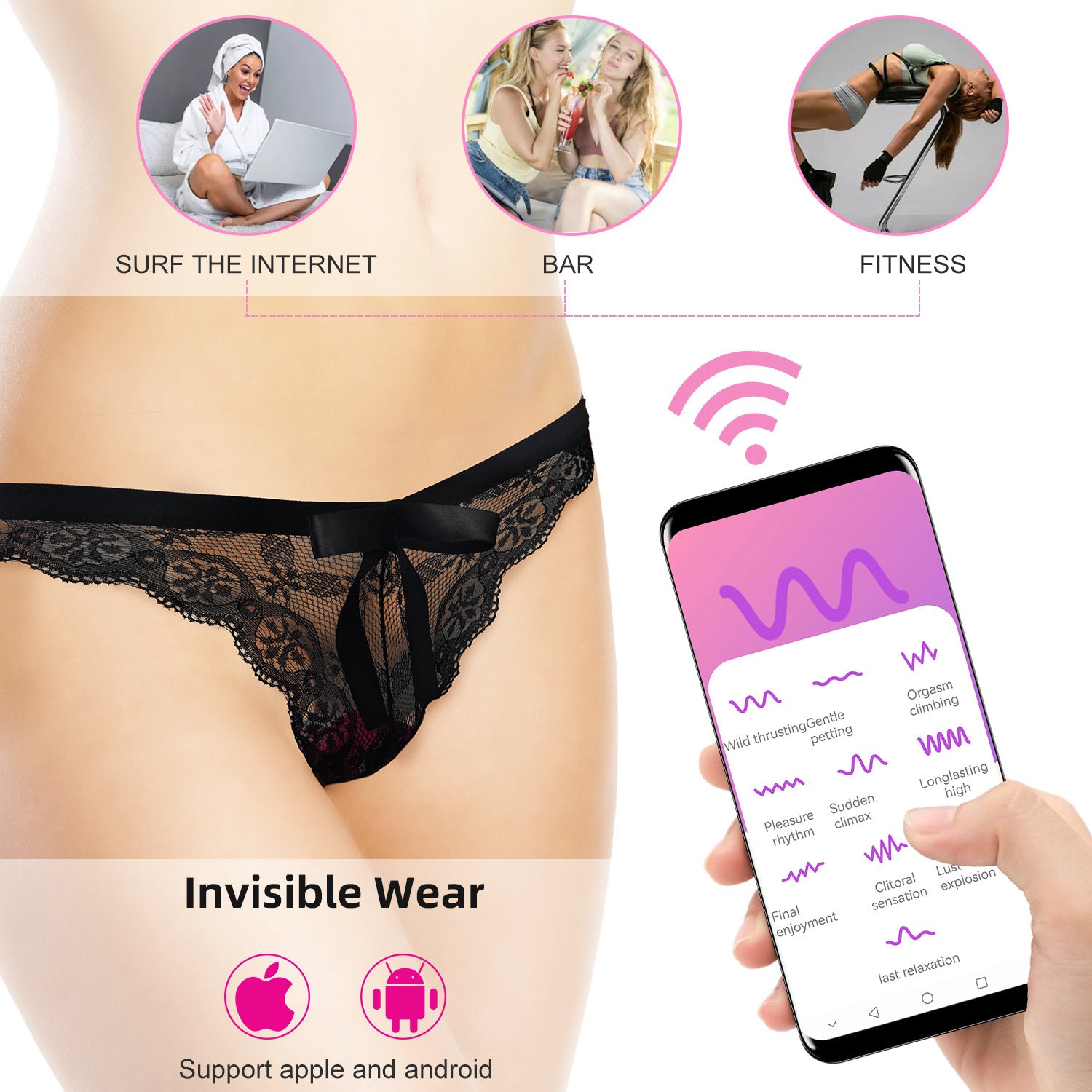 Echoyne™ App-Controlled Lingerie – ABS Plastic for Discreet Public Play – Lingerie & Apparel