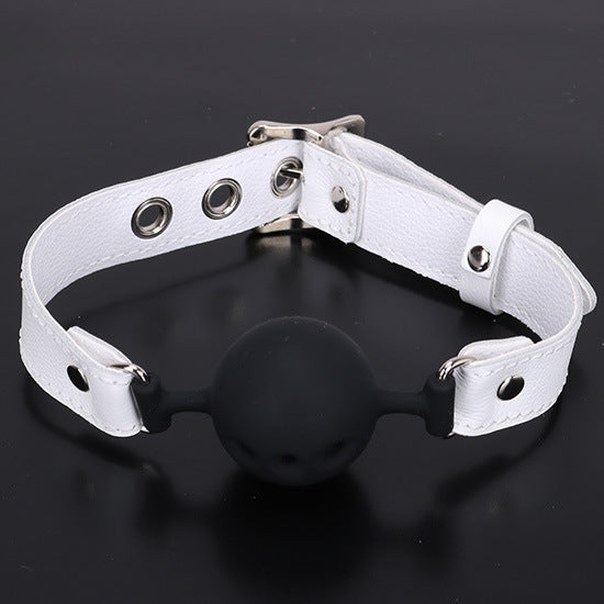 Orionestra™ Temperature-Play Ready Ball Gag – Leather for Fantasy Roleplay – Bondage & Restraints