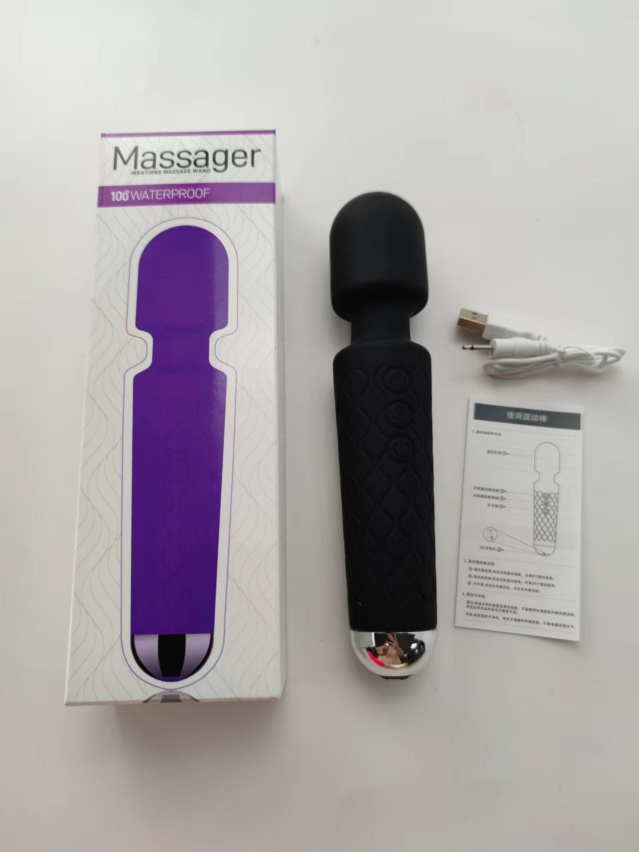 Nectoessa™ Waterproof AV Wand Vibrator – Silicone for Hands-Free Stimulation – Vibrators