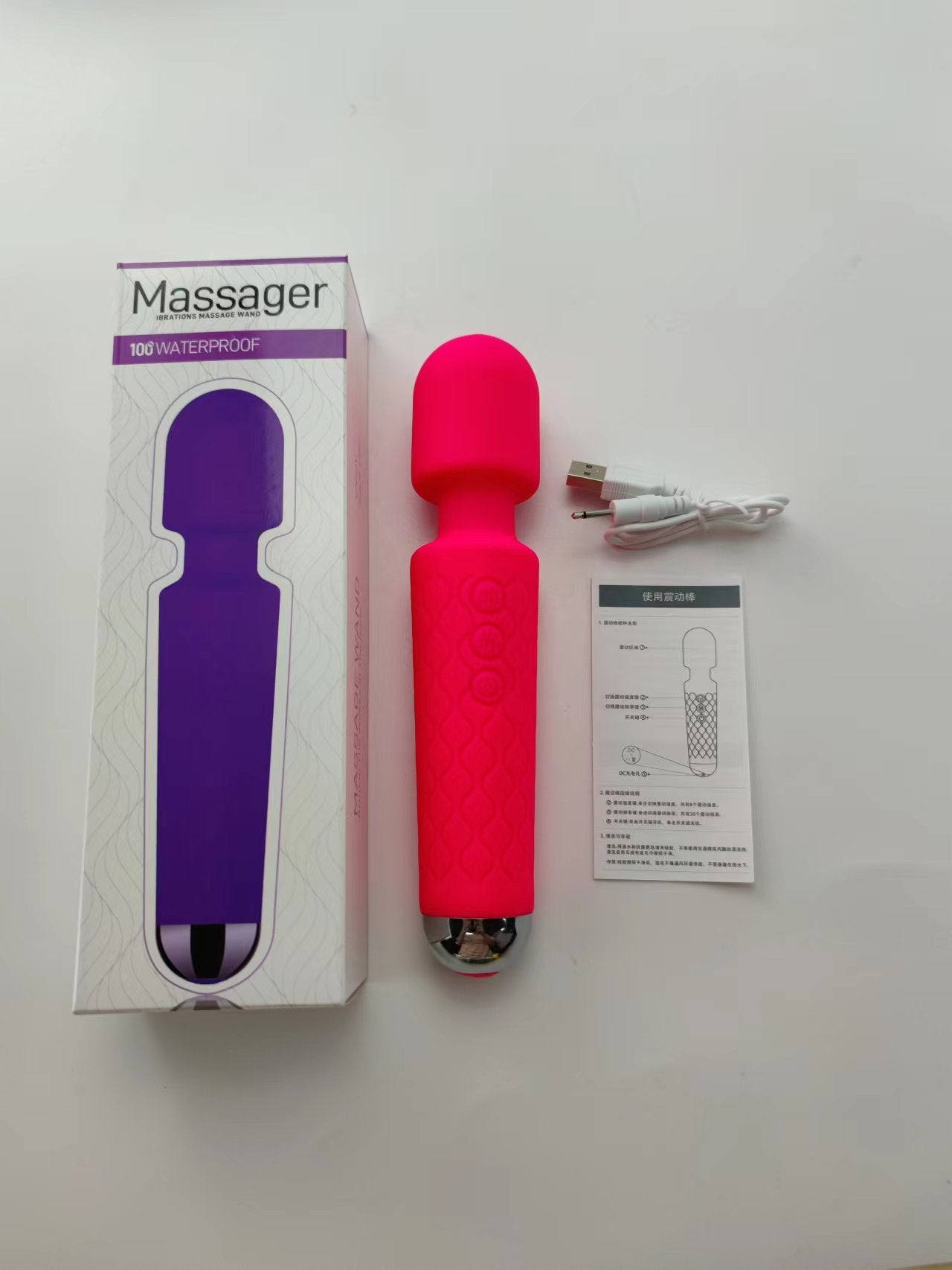 Nectoessa™ Waterproof AV Wand Vibrator – Silicone for Hands-Free Stimulation – Vibrators