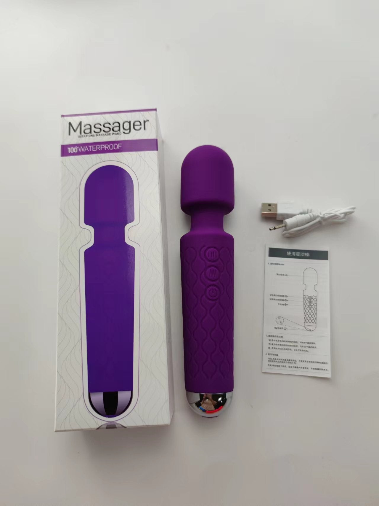 Nectoessa™ Waterproof AV Wand Vibrator – Silicone for Hands-Free Stimulation – Vibrators