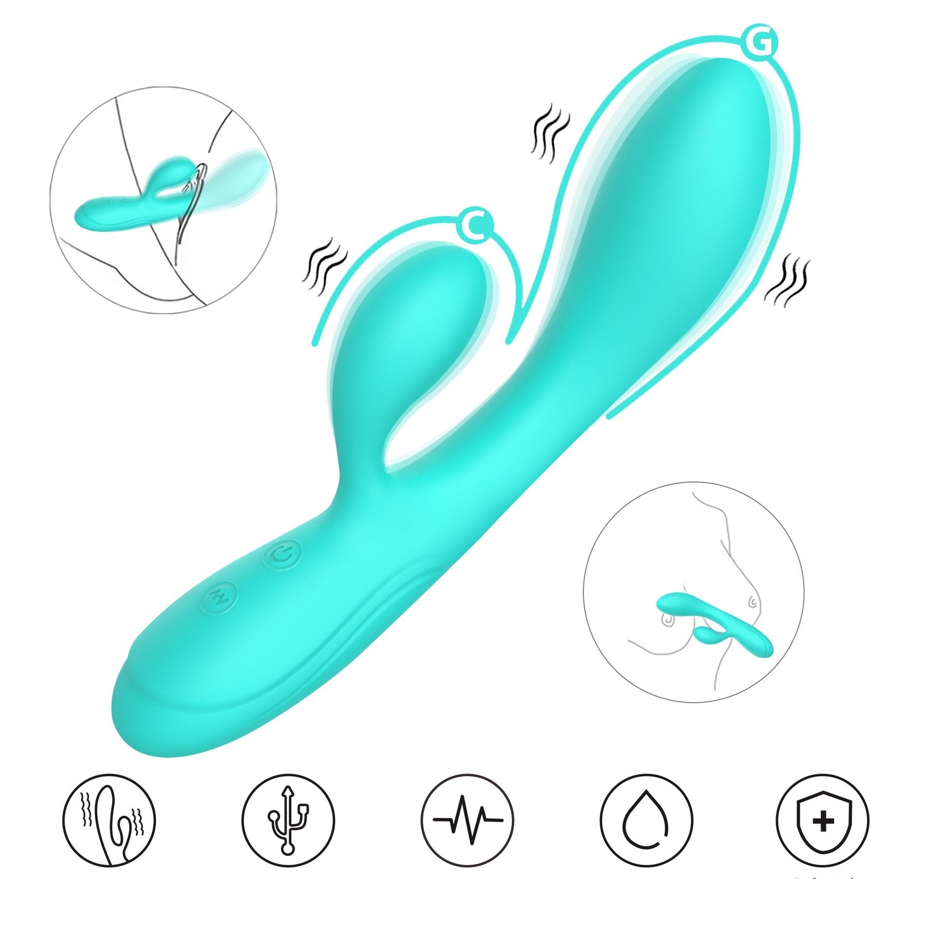 Zenyne™ Ergonomic Massager – Silicone for Sensory Immersion – Lubes & Essentials