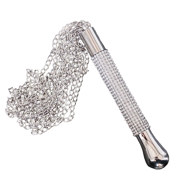 Love Whip Diamond Handle Whip Aggravated Chain Horse Whip Pointer Sex Supplies – Bondage & Restraints
