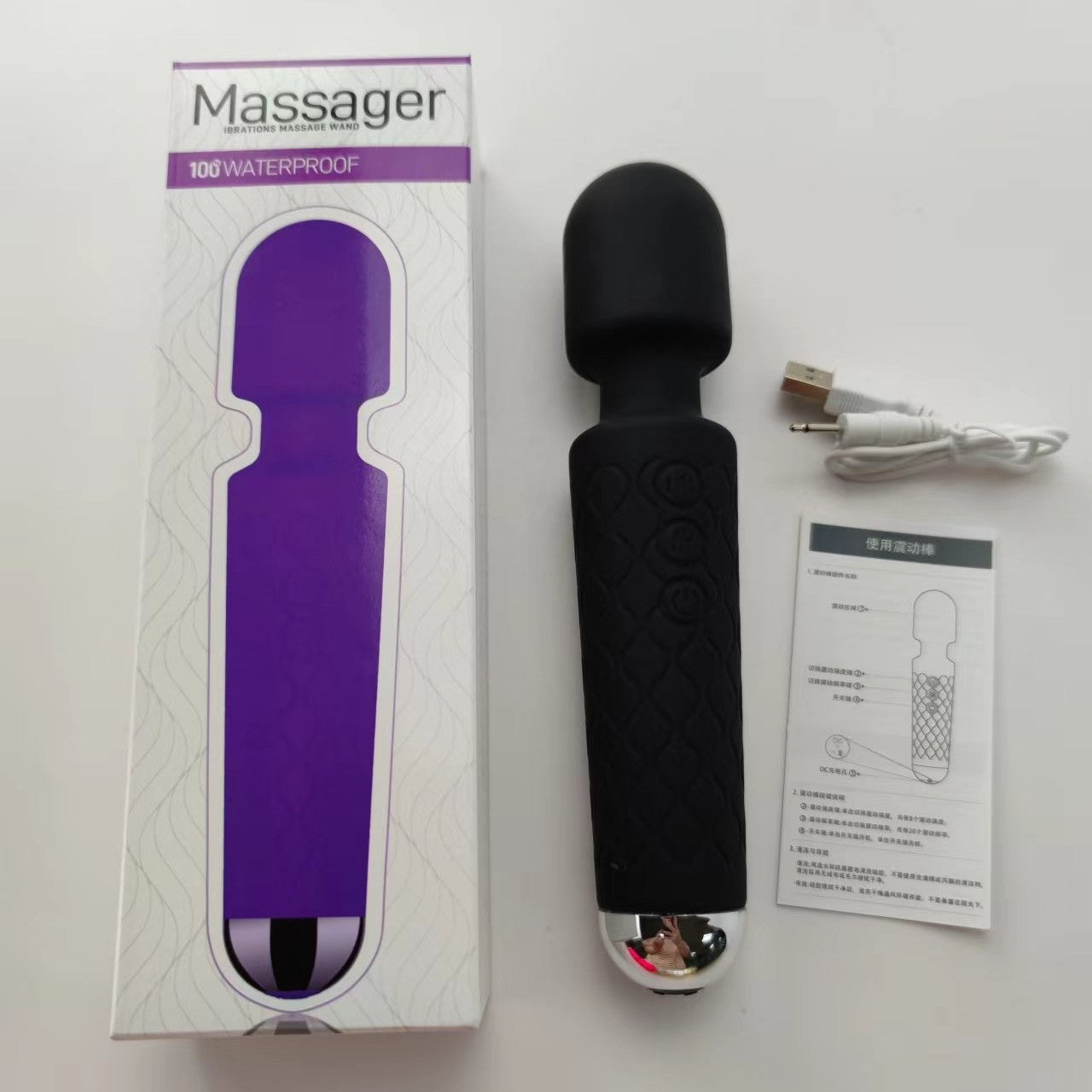 Nectoessa™ Waterproof AV Wand Vibrator – Silicone for Hands-Free Stimulation – Vibrators